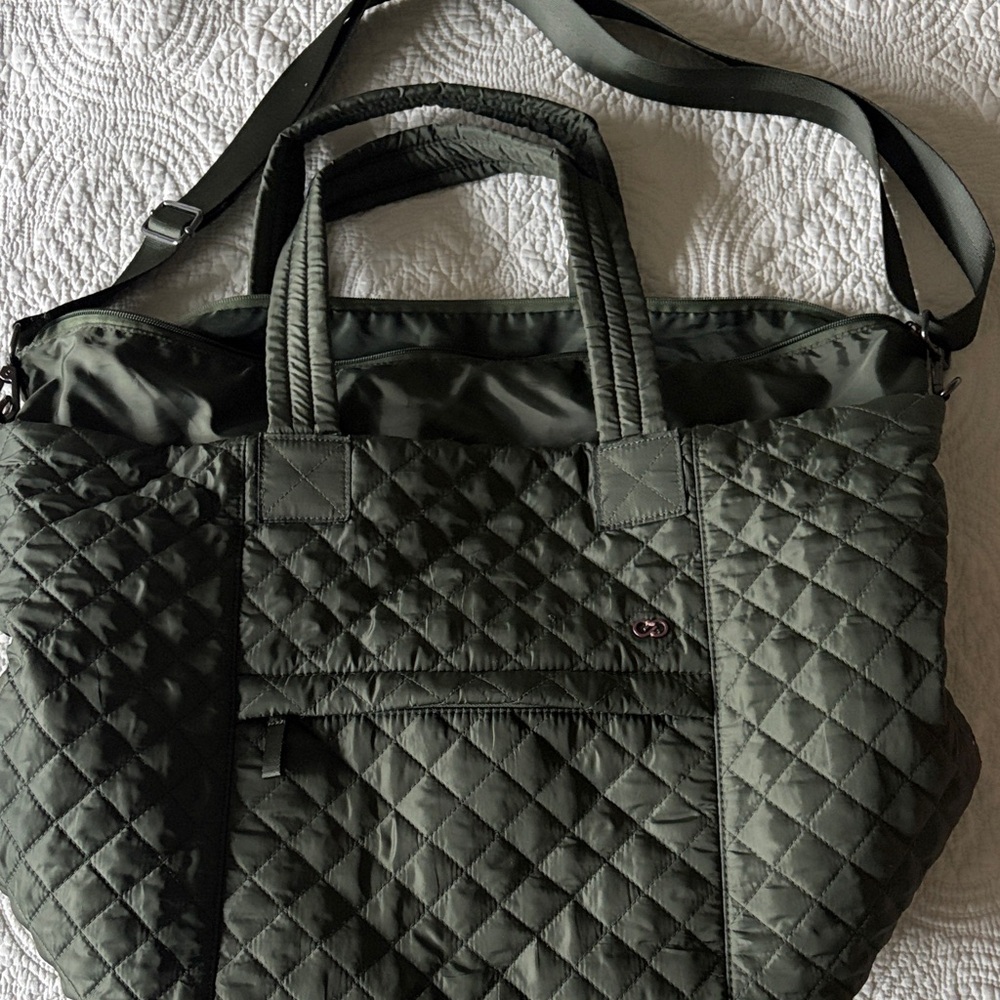 CALIA by Carrie Underwood Quilted Olive Green Tote Bag